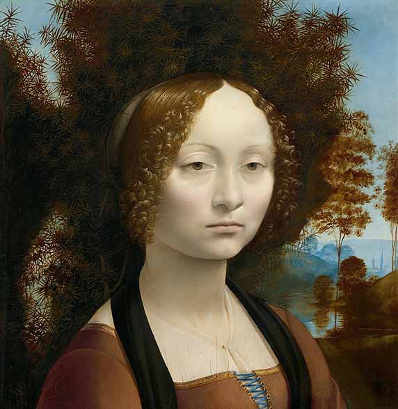 レオナルド・ダ・ヴィンチのジネヴラ・デ・ベンチの肖像