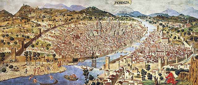 1470年頃のフィレンツェの風景
